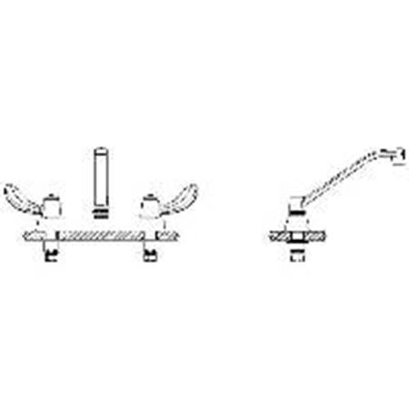 Picture of 26C3122  CP 8" CAST DECKMOUNT