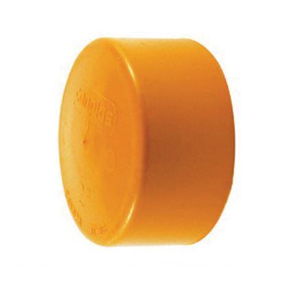 Picture of 2 ABS DWV TEST CAP PE FLEXIBLE ORANGE