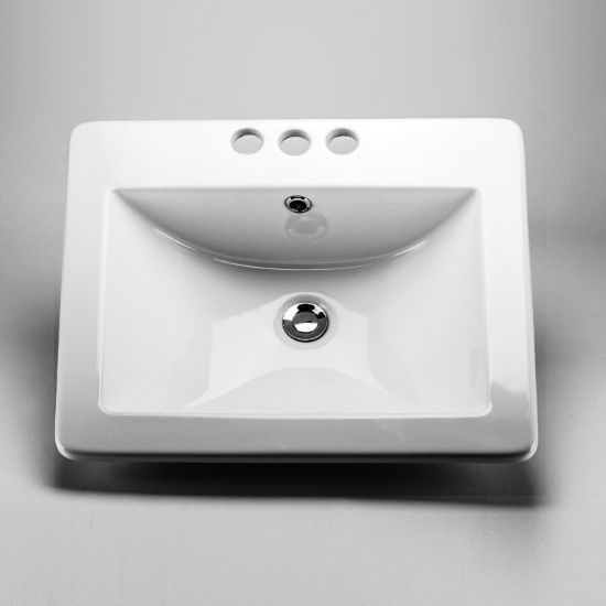 Picture of 36864 DROP-IN BASIN-RECT-4CC-CERAMIC-WHI