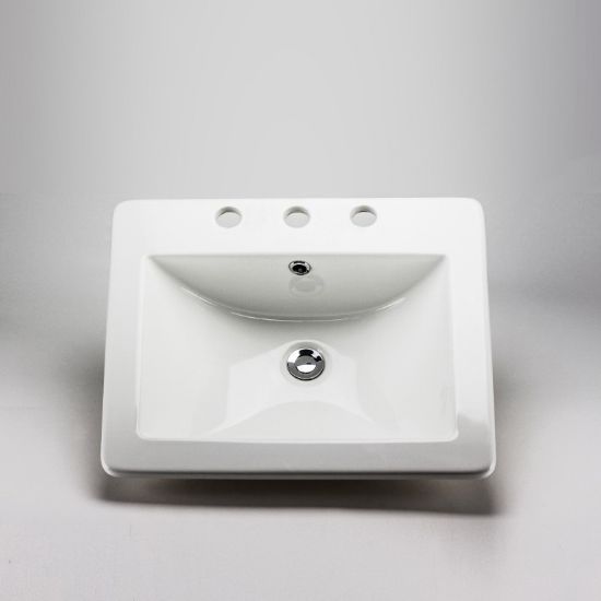 Image sur 36868 LAV PODIUM-RECT-8CC-CERAMIC-BLA