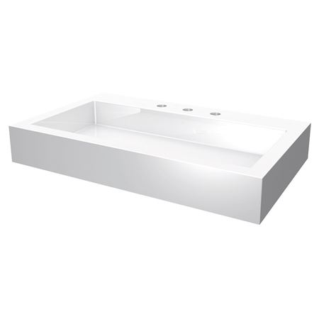 Picture of C++ 17303WHGL LUGANO 3H CNTRTOP SINK WHI