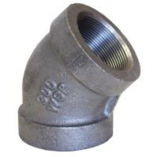 Image sur DOM 1-1/4" 45 COUDE XH MALL NOIR
