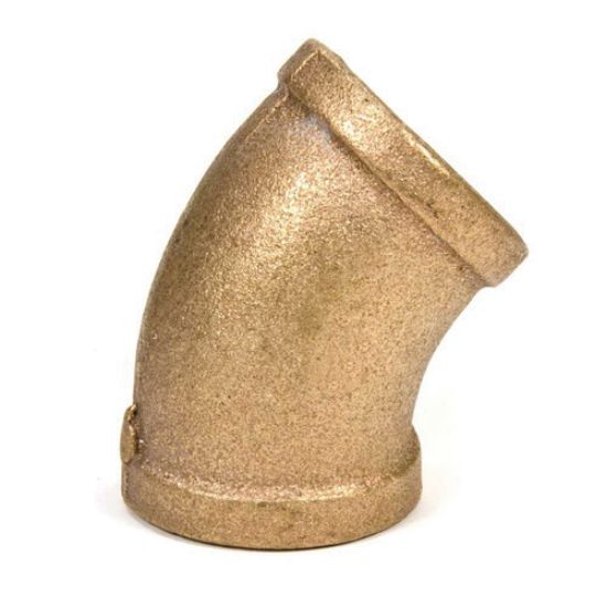 Picture of C++ 1" STD BRASS THRD 45 ELBOW