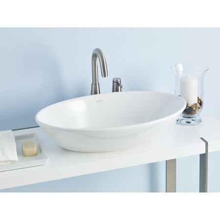 Picture of C++ 1276WH GEO OVER OVAL WHITE SINK