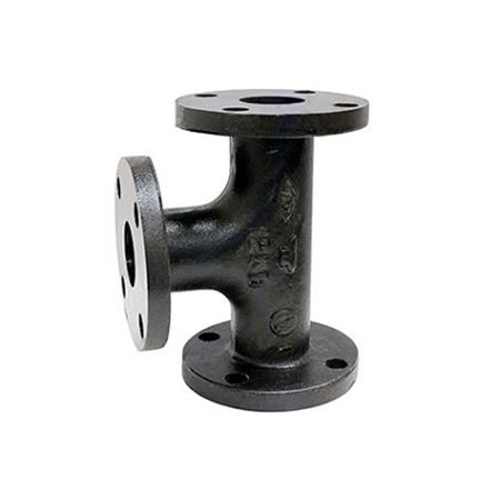 Picture of 4  TEE FLANGED STD BLACK C/I