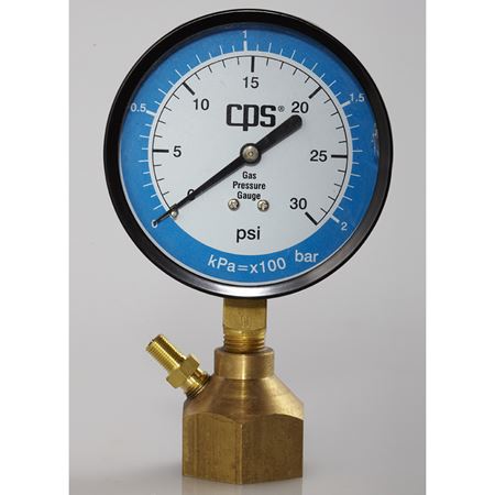 Picture of C++ GT4 GAS PRESURE GAUGE 0-30PSI 31/2"