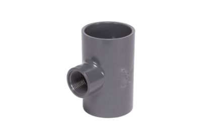 Picture of 2" X 1" PVC 40 RED TEE SWXT