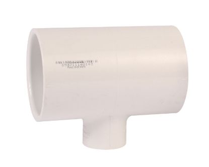 Picture of 11/2" X 1/2" PVC 40 TEE SW X FIP WHITE
