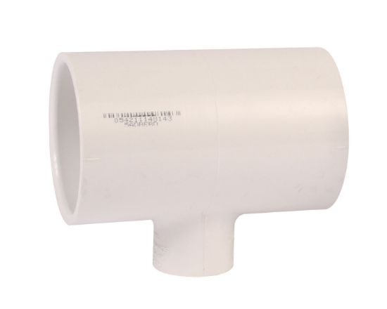 Picture of 11/2" X 1/2" PVC 40 TEE SW X FIP WHITE