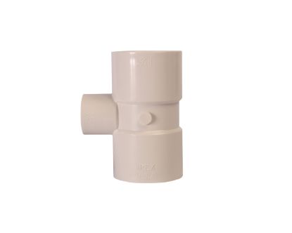 Picture of 11/2" X 3/4" PVC 40 TEE SW X FIP WHITE