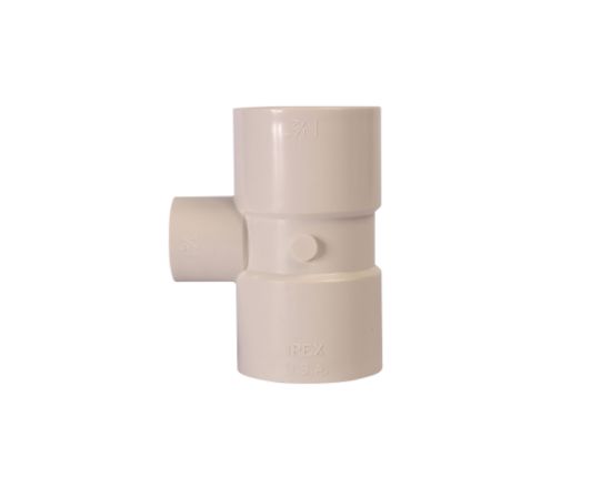 Picture of 11/2" X 3/4" PVC 40 TEE SW X FIP WHITE