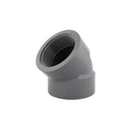 Picture of 2" X 45D PVC 80 THRD ELBOW