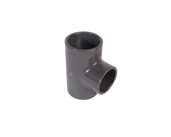 Picture of 3"  X  3"  X 21/2" PVC 80 RED TEE SW