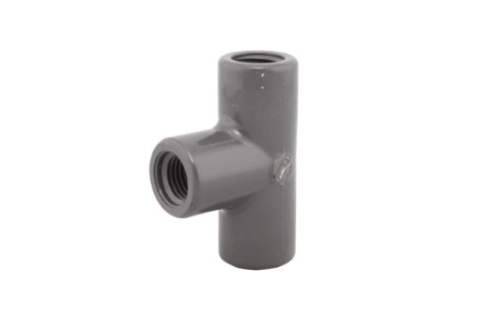 Image sur 1/4" PVC 80 TE FILETE