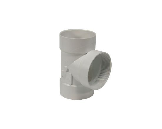 Picture of 4" PVC C/O TEE L/PLUG HXHXFIP