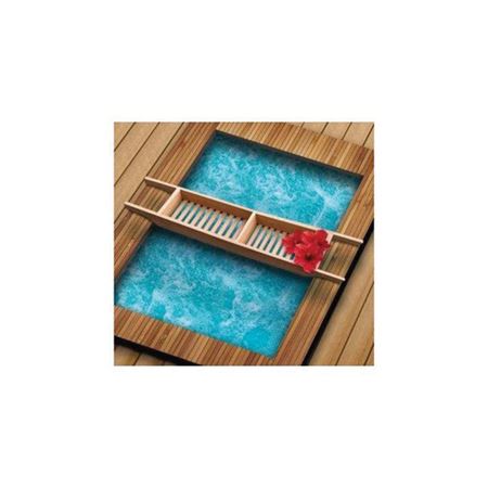 Picture of C++ 02-DTEAK106 TEAK BATHTUB CADDY 30"""