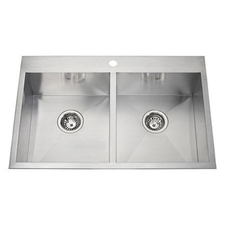 Picture of C++ QDLF2031-8-1 20GA DBL MNT BOWL SINK