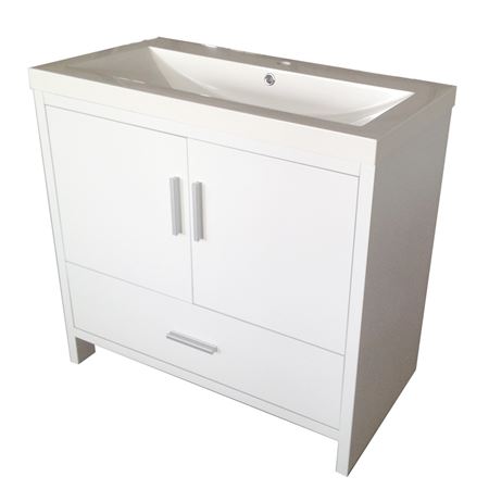 Picture of SMALLY3619W 1DR 1DW VANITY W/ 1H S36 WHI