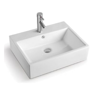 Picture of PORC17 1H CHIN RECT LAV W/CLICKER WHI