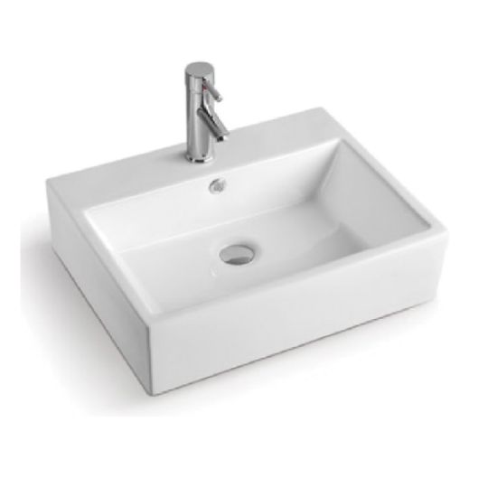 Picture of PORC17 1H CHIN RECT LAV W/CLICKER WHI