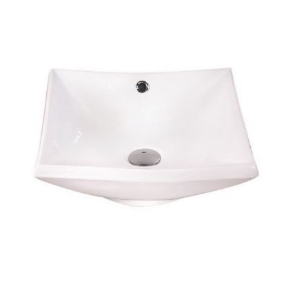 Picture of PORC05 17X17 CHIN SQR LAV W/CLICKER WHI