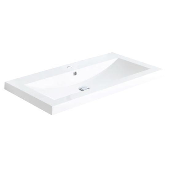 Picture of VAL37221107S 1H SYNT MARBLE SINK WHI