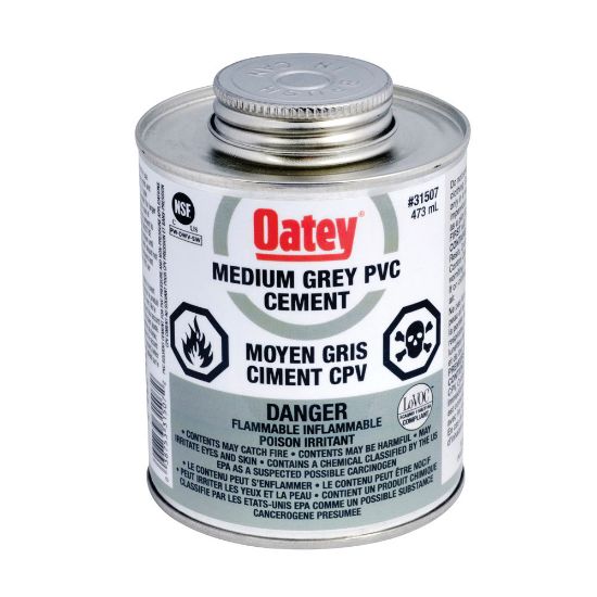 Image sur 31507 473ML COLLE PVC GRIS MOYEN OATEY