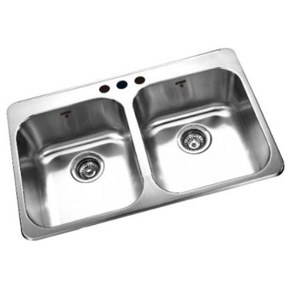 Picture of OD3120-8 1-H 8" DEEP DBL BOWL SINK