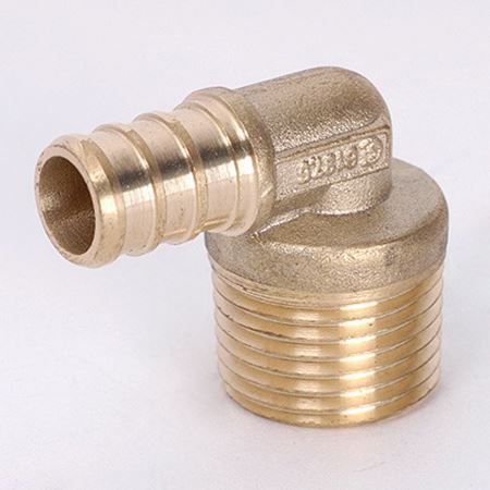 Picture of 1/2" X 90 BRASS PEX X MPT ELBOW