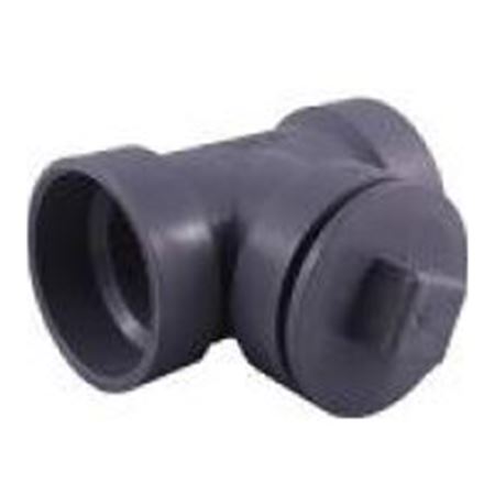 Picture of 4"X3"X4" XFR PVC C/O TEE W/PLUG