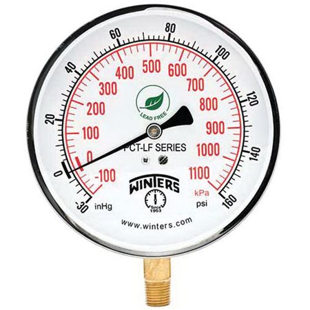 Picture of PCT324LF 41/2 0-160 CONTR GAUGE 1/4 BTM