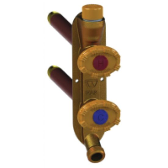 Picture of V22 12"VERTICAL HOT&COLD FCT BLACK HDL