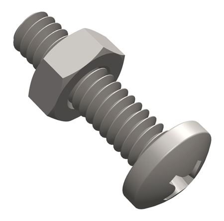 Picture of C++ 1/4 20X1-1/4 STOVE BOLT 25 PK