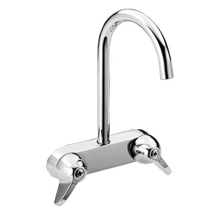 Picture of PROFLO Not For Potable Use 2 Handle CODE Pattern Gooseneck Bath COCK Polished Chrome