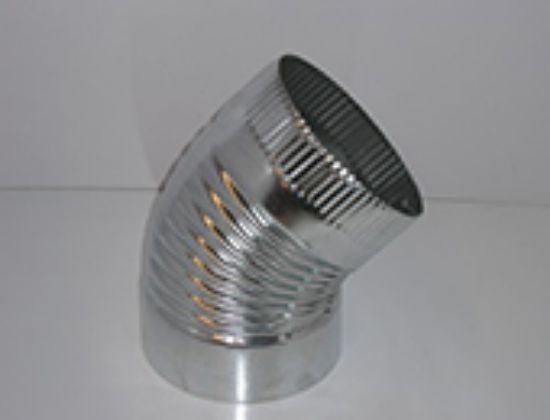 Picture of 430 8" CRIMPED ELBOW 45DEG 28G