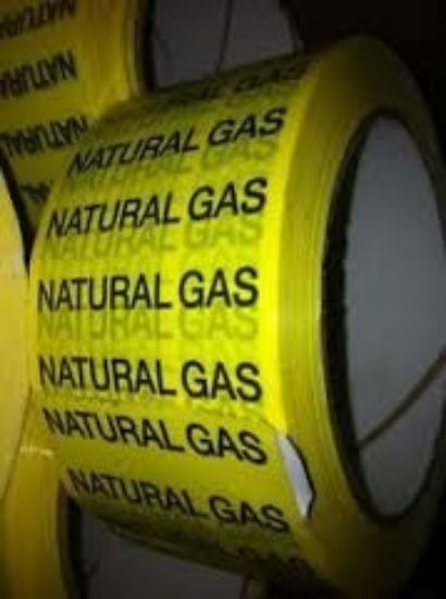 Picture of NATURAL GAS PVC PRINTED TAPE 48MM X 33M