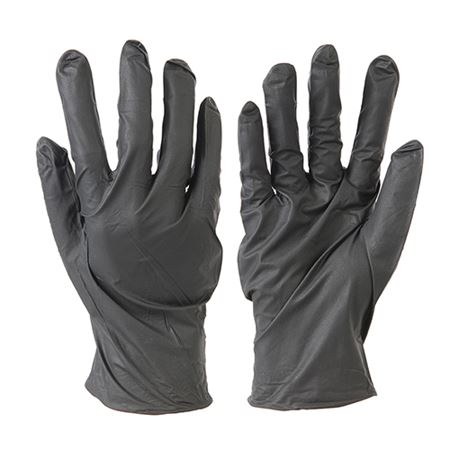 Picture of C++ 549388 BLACK NITRILE GLOVES 8MIL - L