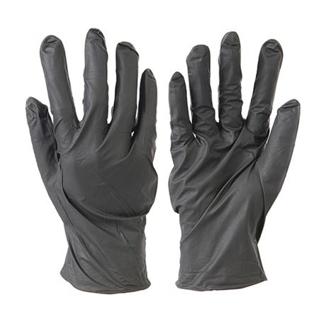 Picture of C++ 647670 BLACK NITRILE GLOVES 8MIL -XL