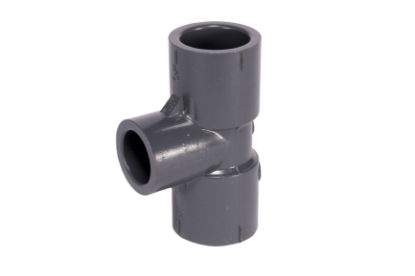 Picture of 3/4" X 1/2" PVC 80 RED TEE SW