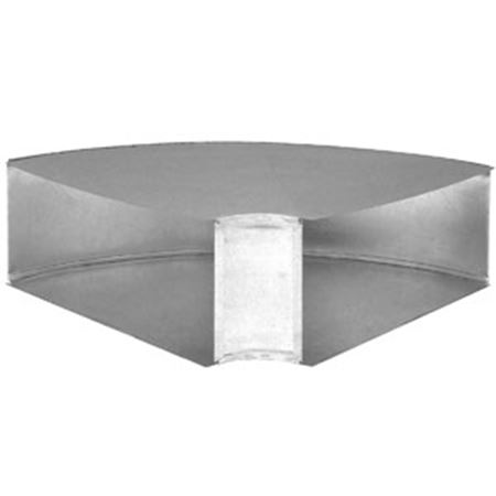 Picture of GV0103 8"X22"X90DEG 28GA GALV SIDE ELBOW