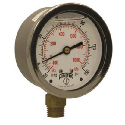 Picture of PFQ792 21/2 30"-0-150 SS LIQ GAUG 1/4BTM