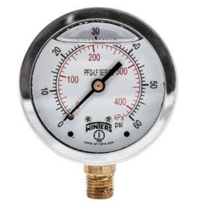 Picture of PFQ803LF 21/2 0-60 SS LIQ.F GAUGE 1/4BTM
