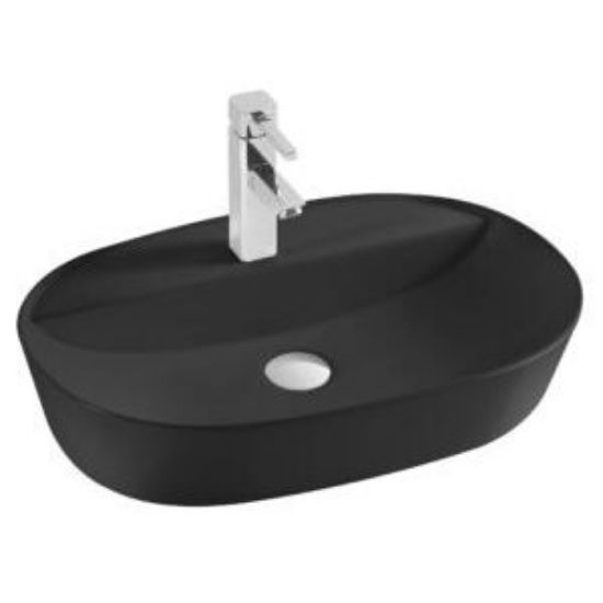Image sur TR1291B LAVABO VOLTERRA NOIR MAT