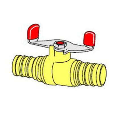 Picture of 13464 1/2 PEX BALL VALVE RED HDL