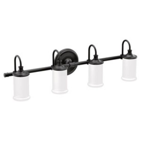 Image sur YB6464BL BELFIELD LAMPE 4 GLOBE NOIR