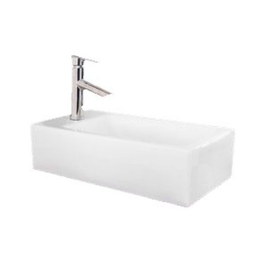 Picture of 130074W 19X10X5 1H RECT VSL SINK WHI