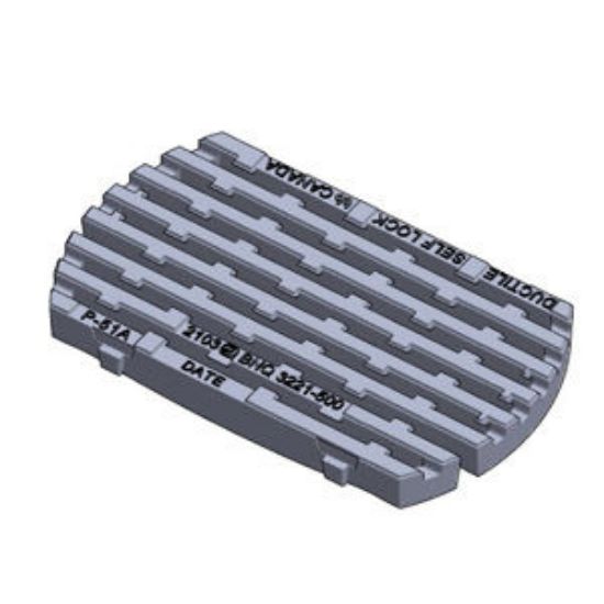 Picture of P51A  355X584MM GRATE S-LOCK ADJ DUCT LA