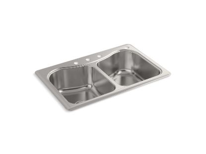 Picture of 33694NA STACCATO DBLEQUAL SS SINK 4HOLE
