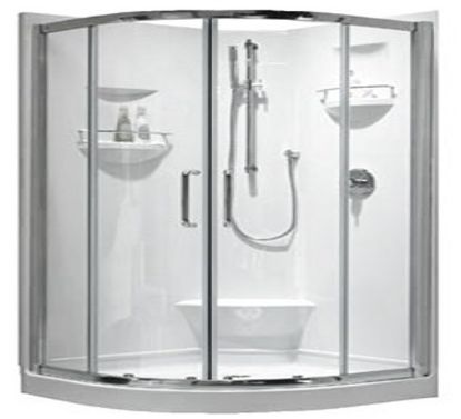 Picture of SACHA 40X40 2PC NEO-RND SHOWER WHI
