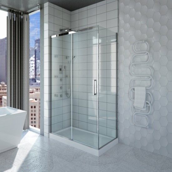 Image sur SELLA 32X60 PORTE DOUCHE COUL CHR/CLR